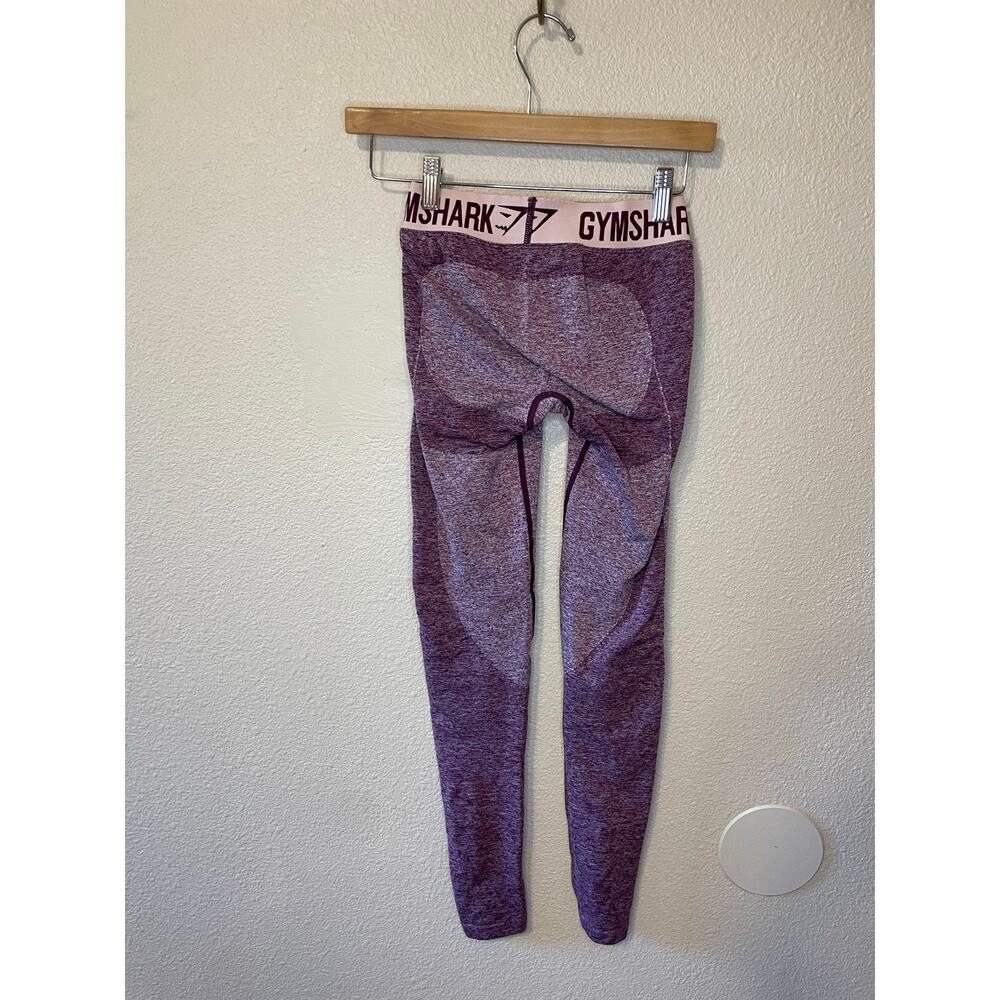 Gymshark Flex Mid Rise Heathered Purple Activewear Leggings/ Gym Tights Size XS - Picture 2 of 11